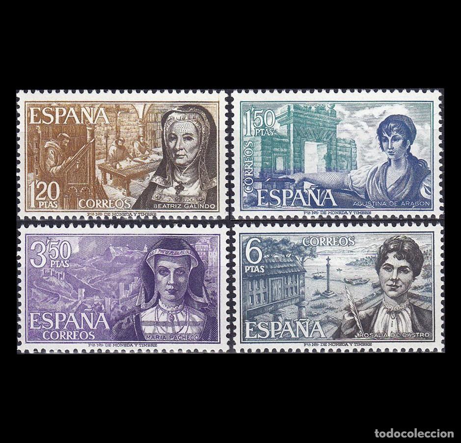 Sellos: Espa&ntilde;a 1968 | Personajes Espa&ntilde;oles / Mujeres | Ed 1864/7 - Yv 1517/20 - Mi 1750/3 MNH **