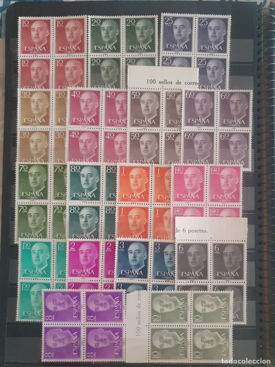 Sellos: LOTE SELLOS NUEVOS FRANCO ESPA&Ntilde;A 1955 EN BLOQUES DE 4