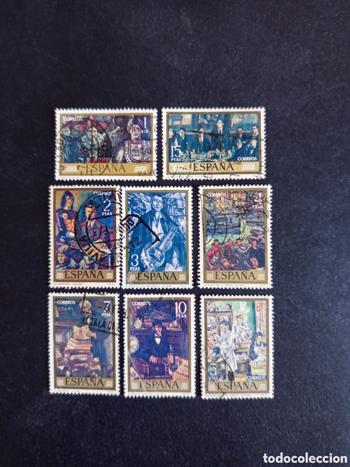 Sellos: Espa&ntilde;a, 1972. D&iacute;a del Sello. Solana. Edifil 2077/84. Pedido m&iacute;nimo 3 &euro;. Ver fotos.