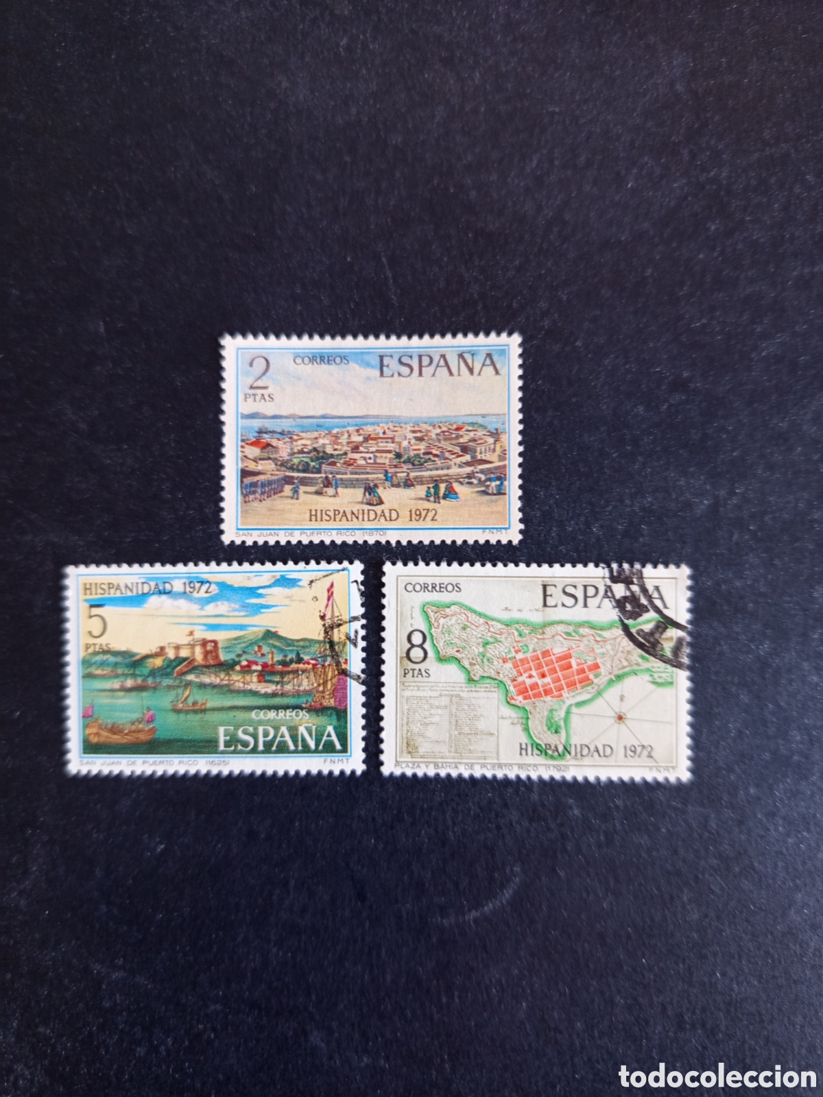 Sellos: Espa&ntilde;a, 1972. Hispanidad. Puerto Rico. Edifil 2108/10. Pedido m&iacute;nimo 3 &euro;. Ver fotos.