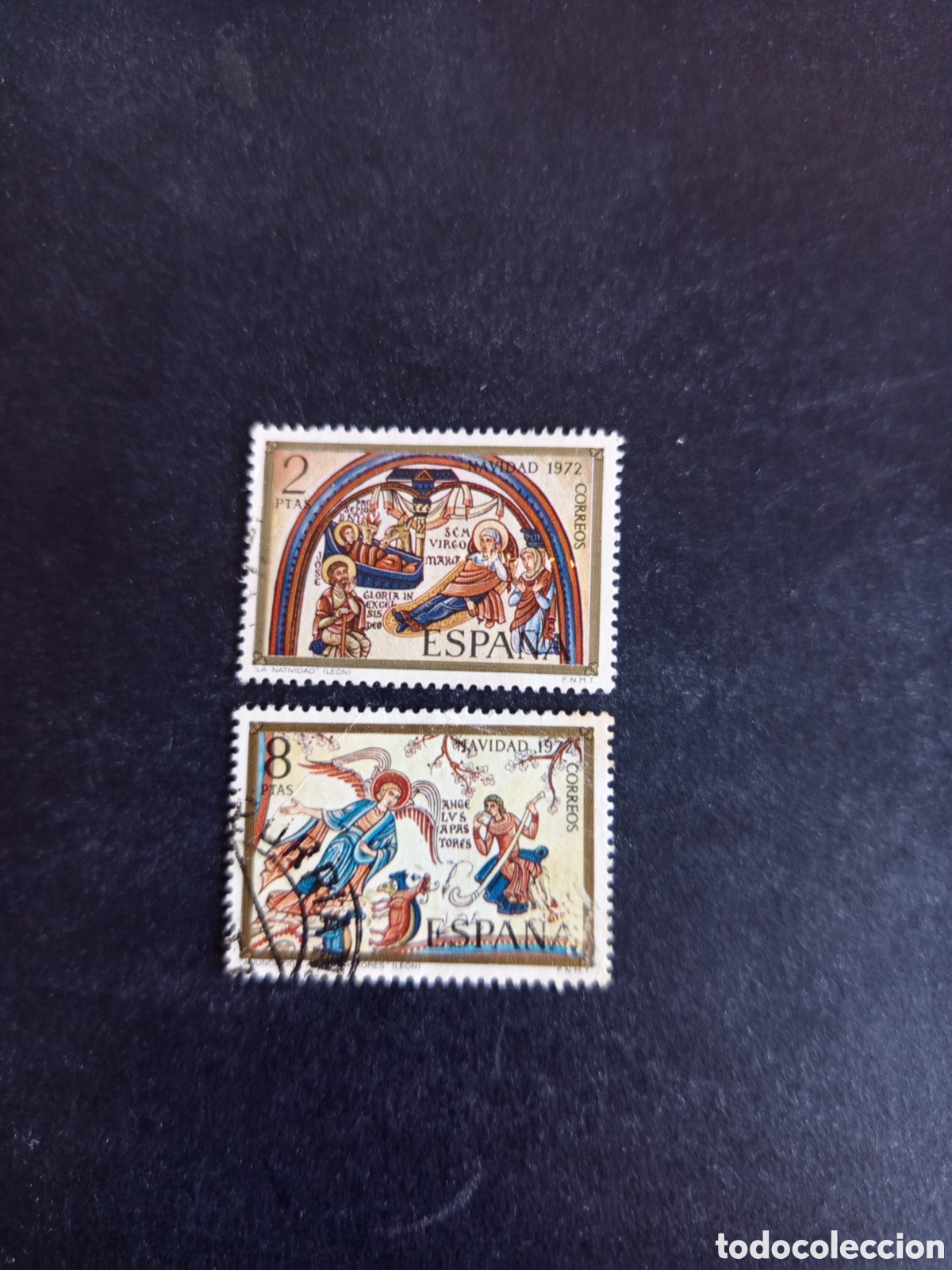 Sellos: Espa&ntilde;a, 1972. Navidad. Pinturas Bas&iacute;lica San Isidoro de Le&oacute;n. Edifil 2115/6. Pedido m&iacute;nimo 3 &euro;.