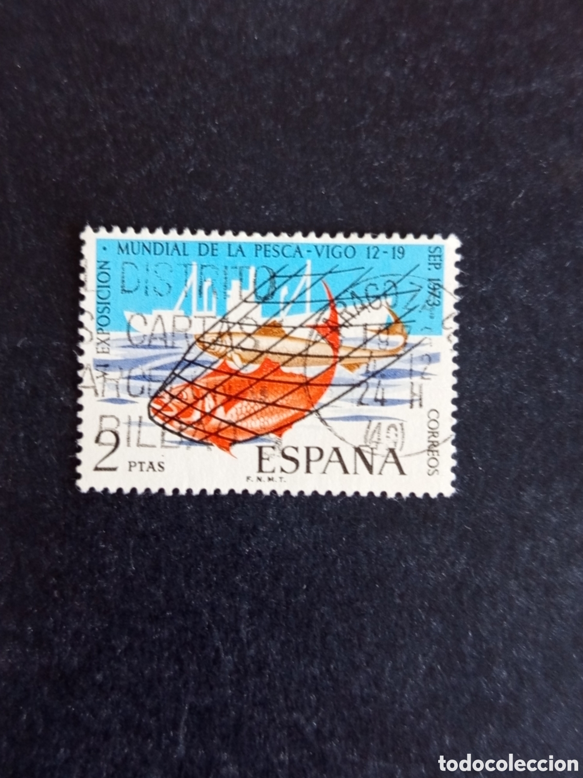 Sellos: Espa&ntilde;a, 1973. Exposici&oacute;n Mundial Pesca, Vigo. Edifil 2144. Pedido m&iacute;nimo 3 &euro;. Ver fotos.