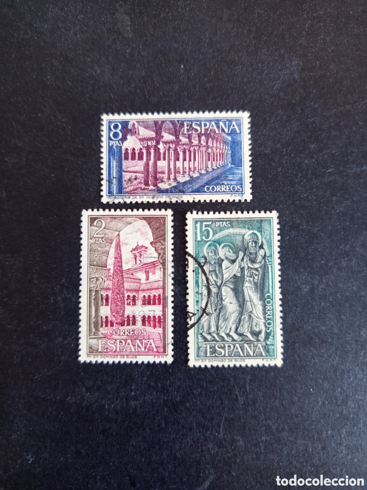 Sellos: Espa&ntilde;a, 1973. Monasterio Sto. Domingo de Silos. Edifil 2159/61. Pedido m&iacute;nimo 3 &euro;. Ver fotos.