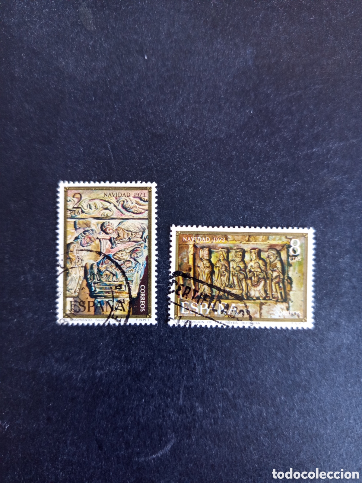 Sellos: Espa&ntilde;a, 1973. Navidad. Capiteles, Burgos. Edifil 2162/3. Pedido m&iacute;nimo 3 &euro;. Ver fotos.