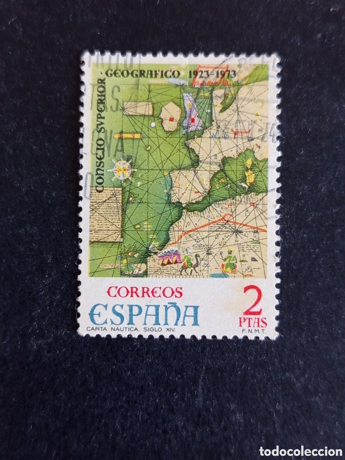 Sellos: Espa&ntilde;a, 1974. L a&ntilde;os Consejo Geogr&aacute;fico. Edifil 2172. Pedido m&iacute;nimo 3 &euro;. Ver fotos.