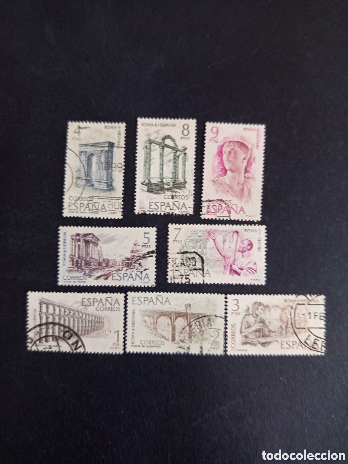 Sellos: Espa&ntilde;a, 1974. Roma-Hispania. Edifil 2184/91. Pedido m&iacute;nimo 3 &euro;. Ver fotos.