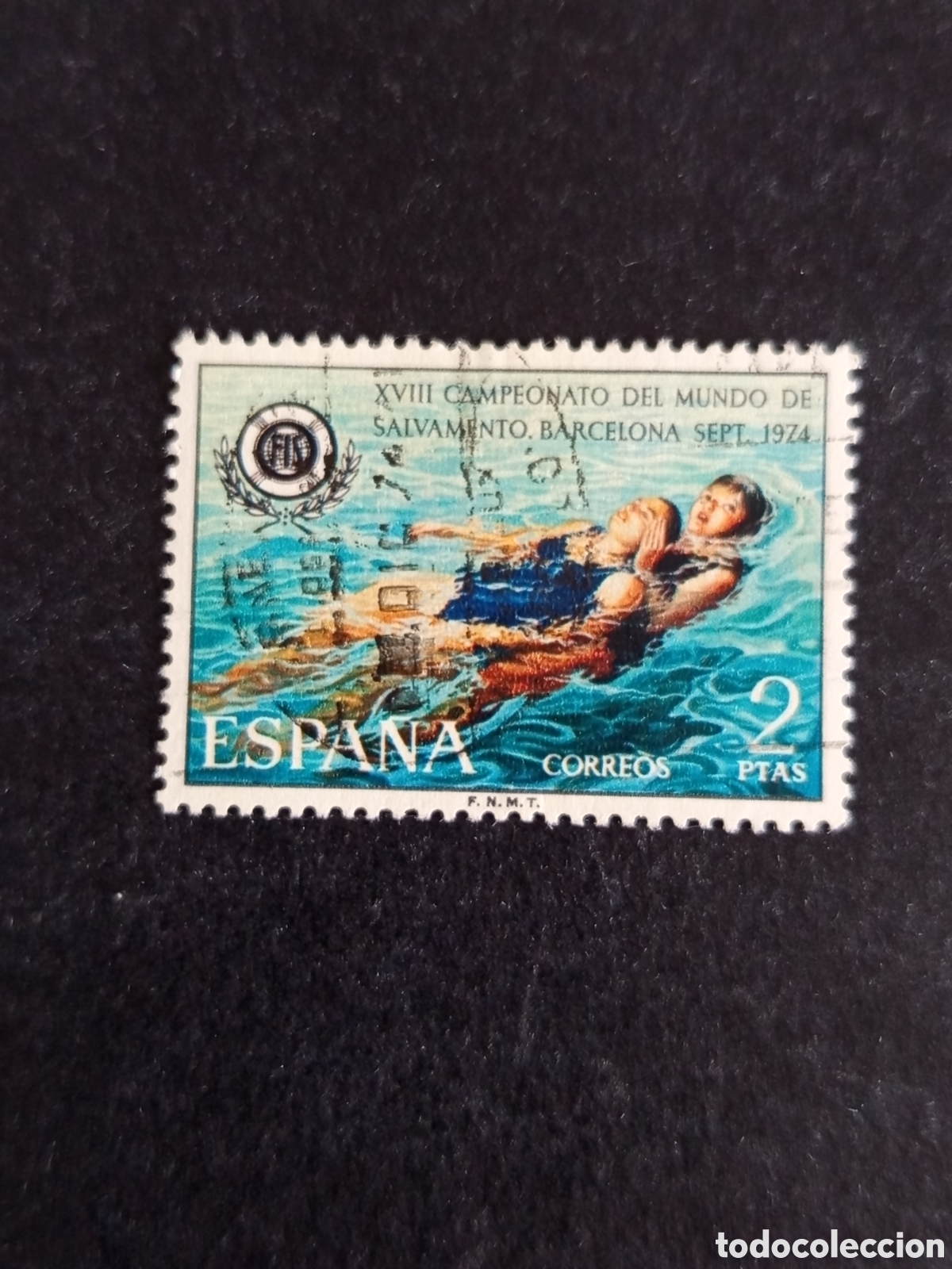 Sellos: Espa&ntilde;a, 1974. Campeonato mundial de salvamento. Edifil 2202. Pedido m&iacute;nimo 3 &euro;. Ver fotos.