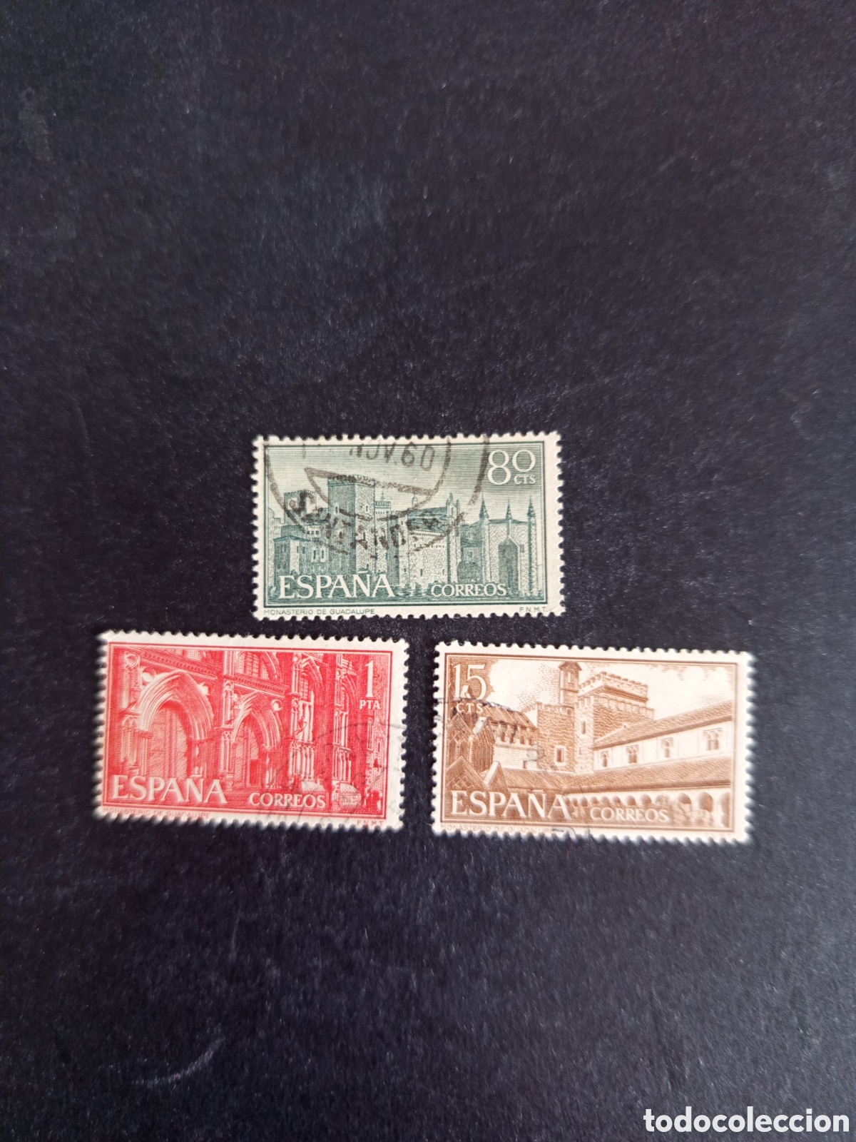Sellos: Espa&ntilde;a, 1959. Monasterio de Guadalupe. Edifil 1250/2. Pedido m&iacute;nimo 3 &euro;. Ver fotos.