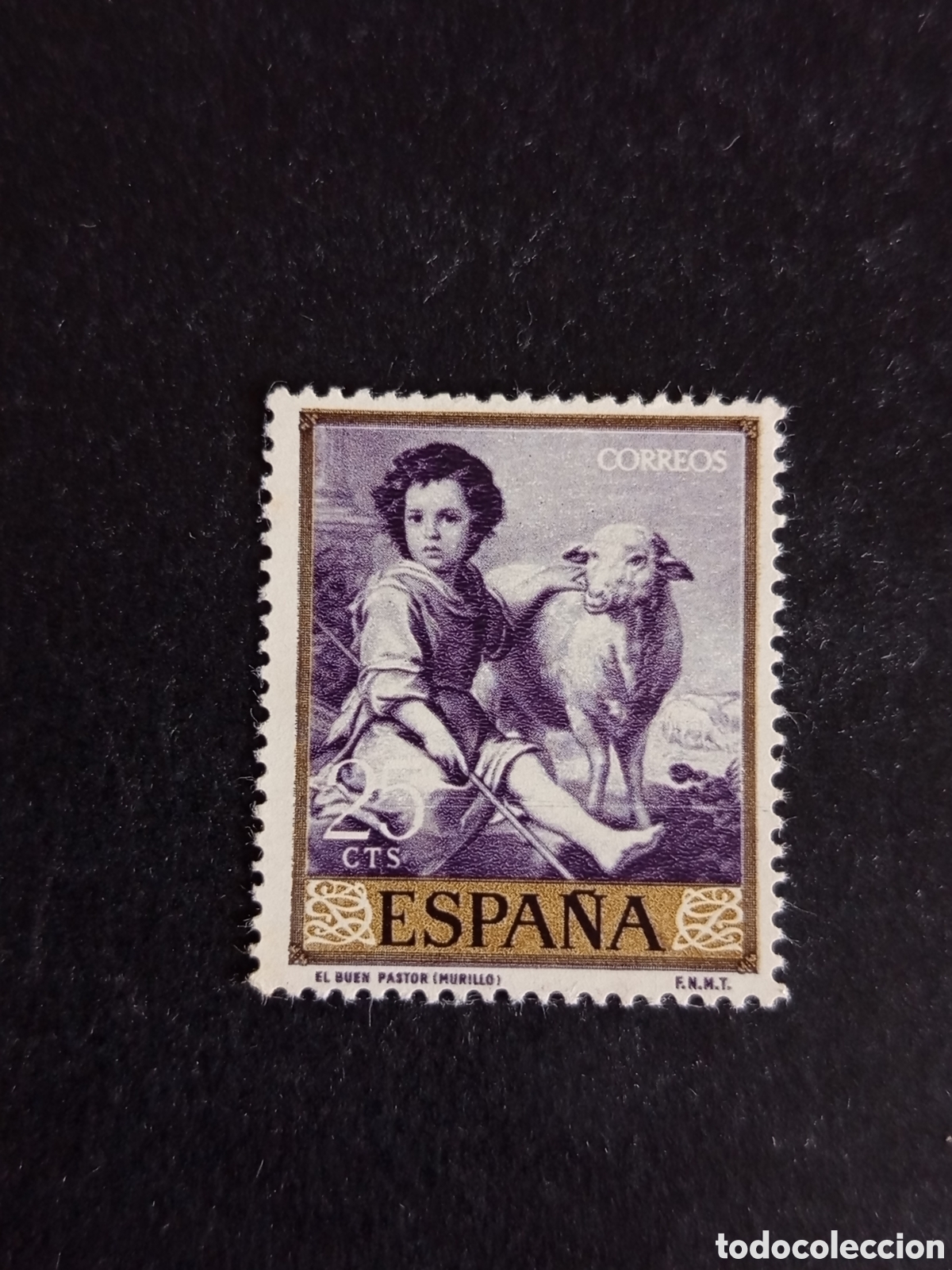 Sellos: Espa&ntilde;a, 1960. El Buen Pastor por Murillo. Edifil 1270. Pedido m&iacute;nimo 3 &euro;. Ver fotos.