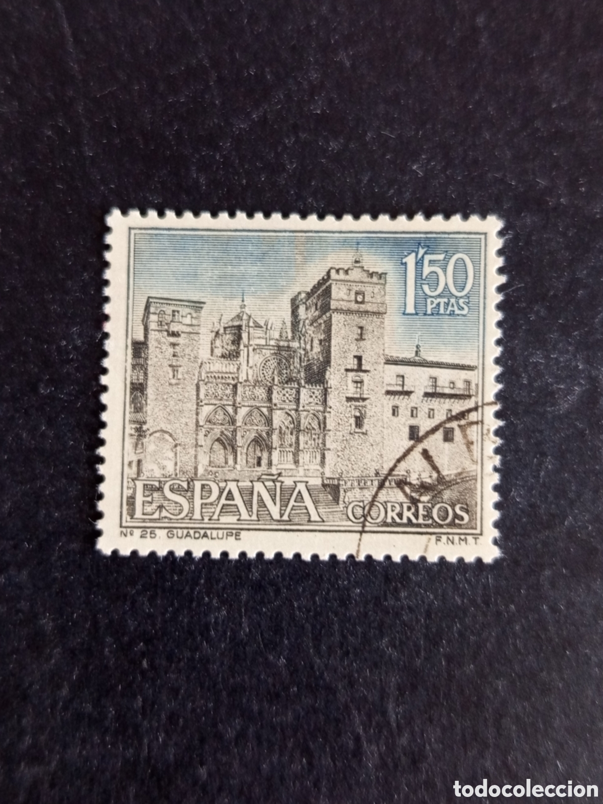 Sellos: Espa&ntilde;a, 1966. Monasterio de Guadalupe. Edifil 1732. Pedido m&iacute;nimo 3 &euro;. Ver fotos.