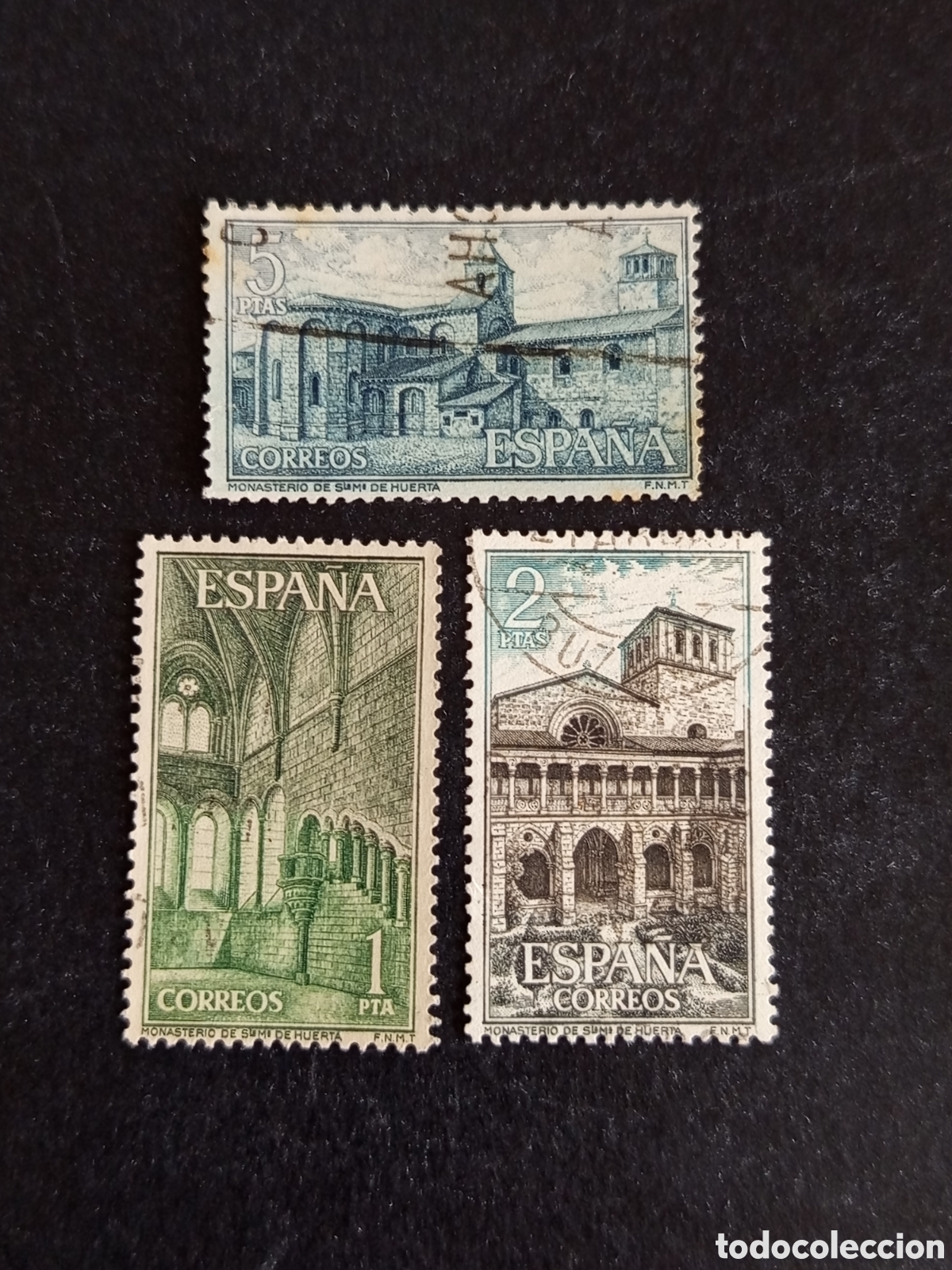 Sellos: Espa&ntilde;a, 1964. Monasterio Sta. Mar&iacute;a de Huerta. Edifil 1563/5. Pedido m&iacute;nimo 3 &euro;. Ver fotos.