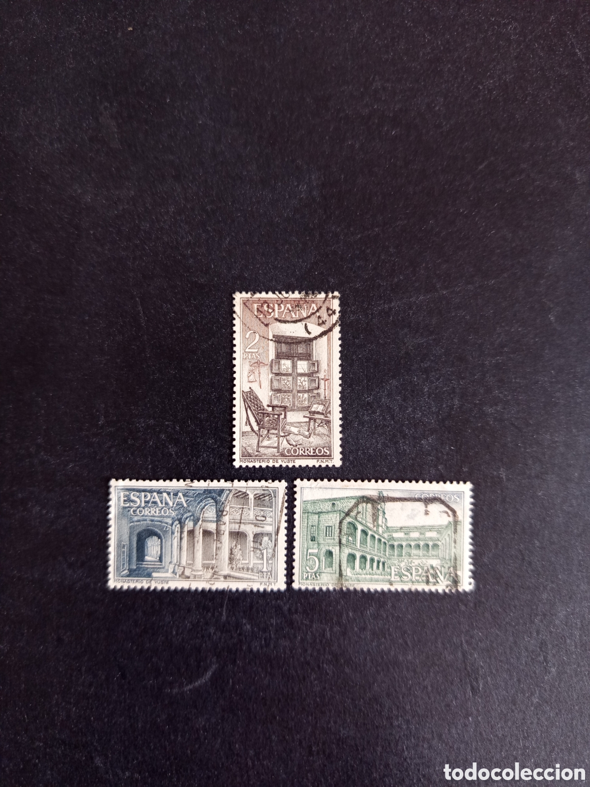 Sellos: Espa&ntilde;a, 1965. Monasterio de Yuste. Edifil 1686/8. Pedido m&iacute;nimo 3 &euro;. Ver fotos.
