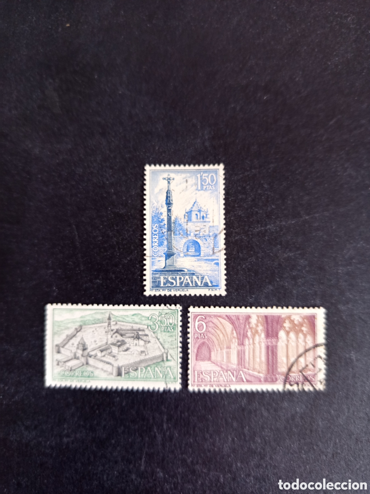 Sellos: Espa&ntilde;a, 1966. Monasterio Sta. Mar&iacute;a de Veruela. Edifil 1761/3. Pedido m&iacute;nimo 3 &euro;. Ver fotos.