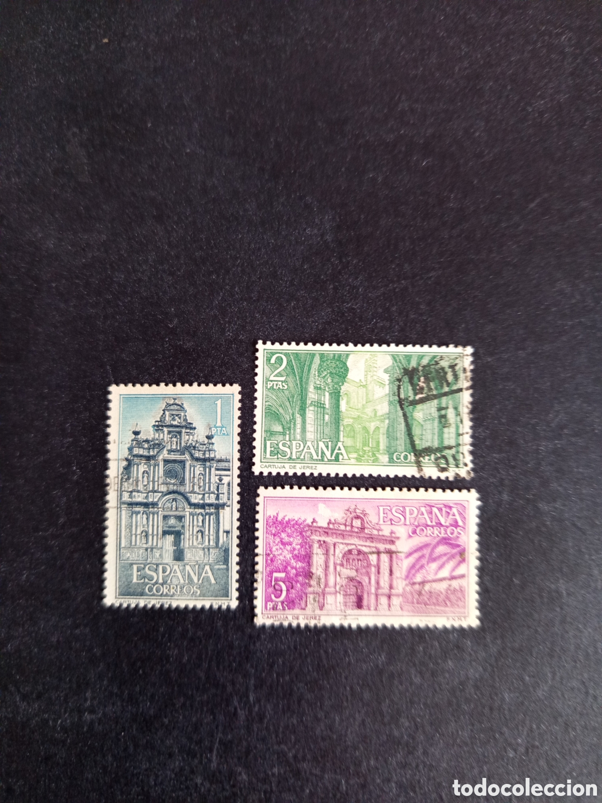 Sellos: Espa&ntilde;a, 1966. Cartuja de Jerez. Edifil 1761/3. Pedido m&iacute;nimo 3 &euro;. Ver fotos.