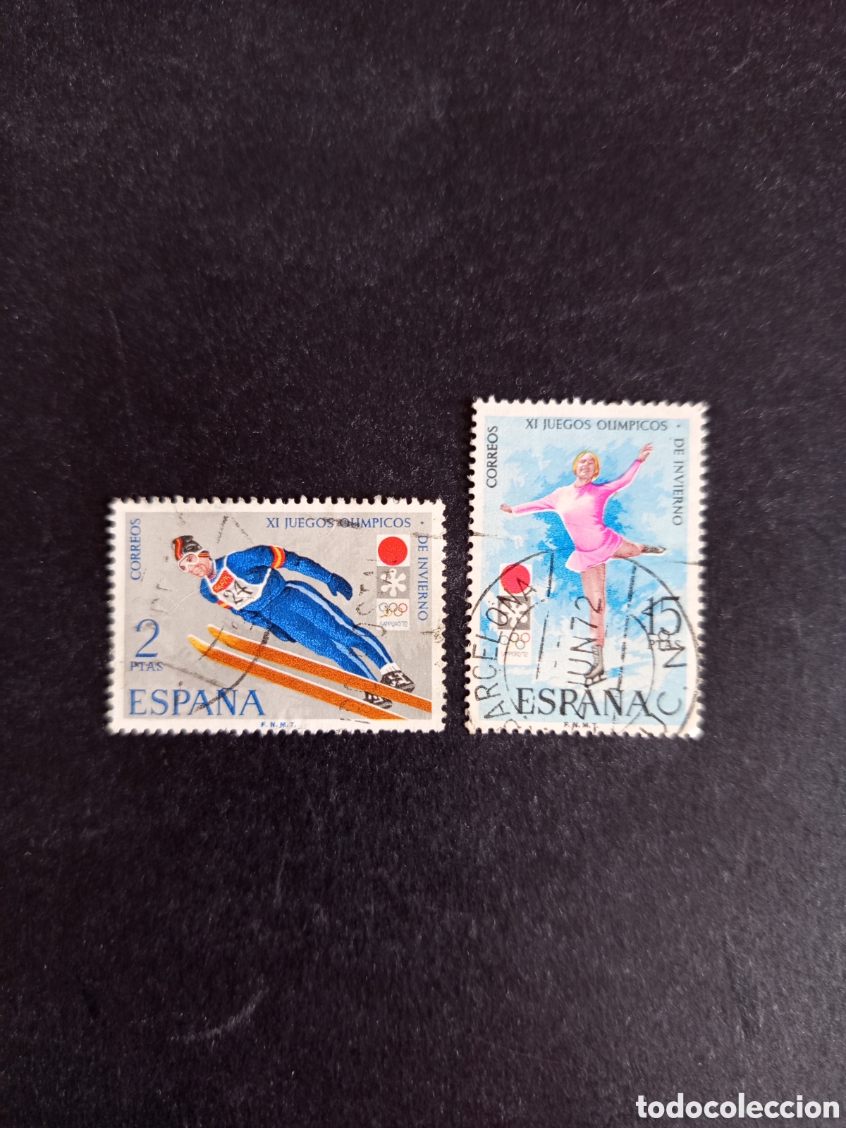 Sellos: Espa&ntilde;a, 1972. Juegos Ol&iacute;mpicos de Sapporo. Edifil 2074/5. Pedido m&iacute;nimo 3 &euro;. Ver fotos.