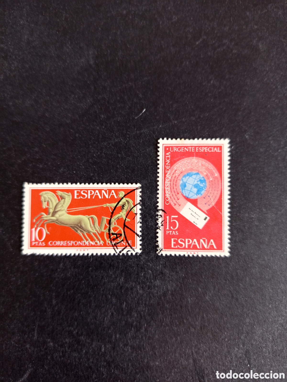 Sellos: Espa&ntilde;a, 1971. Alegor&iacute;as de Correo Urgente. Edifil 2041/2. Pedido m&iacute;nimo 3 &euro;. Ver fotos.