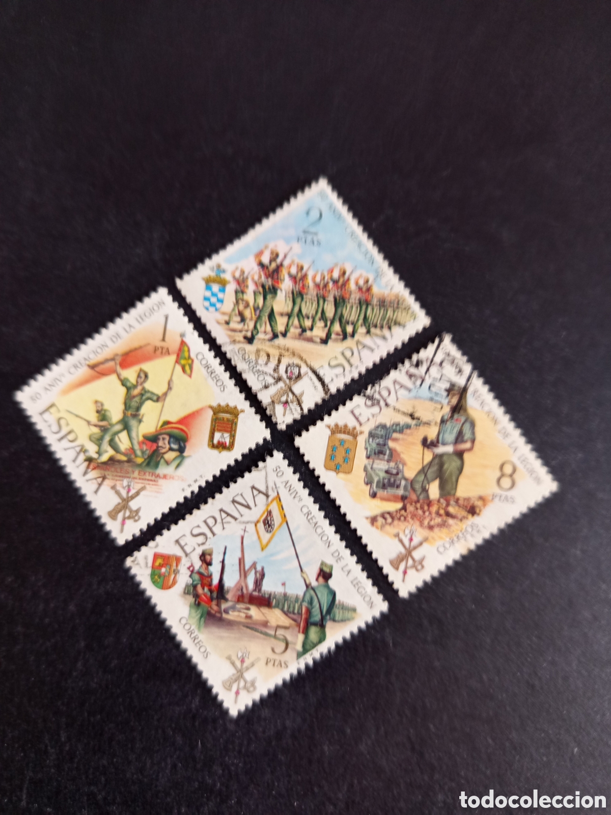 Sellos: Espa&ntilde;a, 1971. 50 Aniversario de la Legi&oacute;n. Edifil 2043/6. Pedido m&iacute;nimo 3 &euro;. Ver fotos.