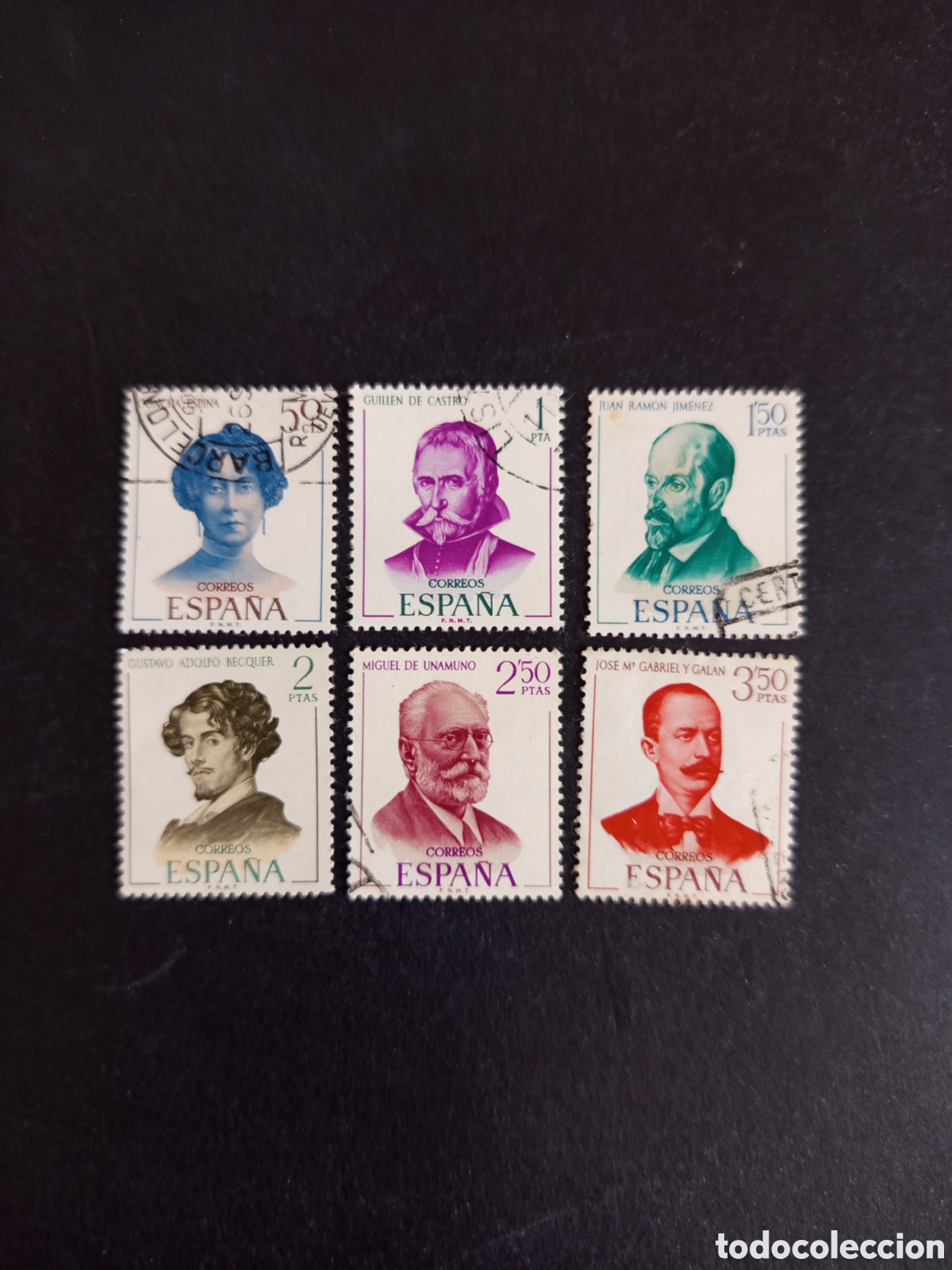 Sellos: Espa&ntilde;a, 1970. Literatos. Edifil 1990/5. Pedido m&iacute;nimo 3 &euro;. Ver fotos. El lote es el que se muestra