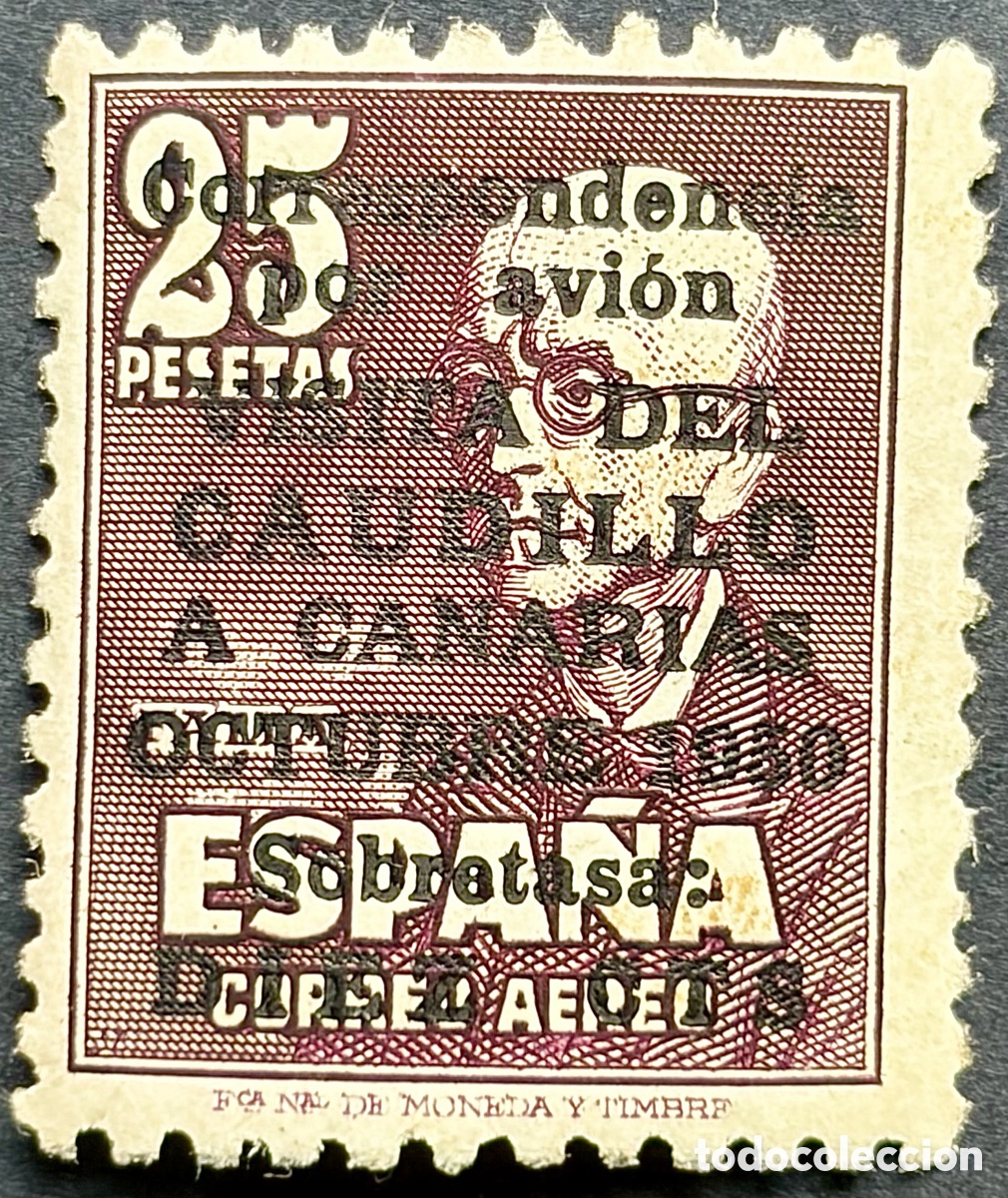 Sellos: Sello de Espa&ntilde;a 1951 Visita Caudillo a Canarias.