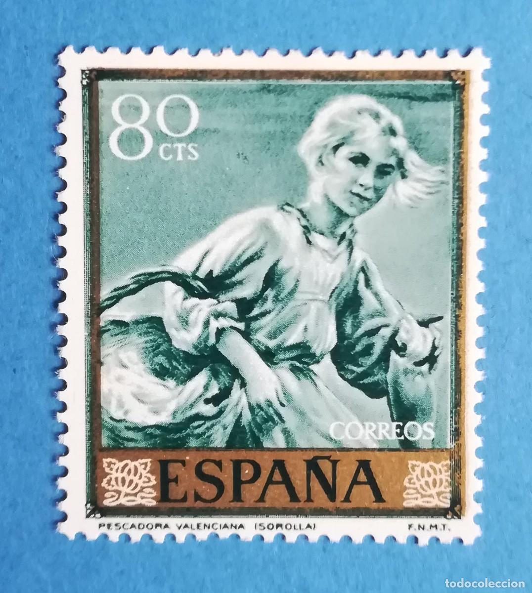 Sellos: Pescadora valenciana (Joaqu&iacute;n Sorolla). Edifil 1569. Nuevo sin fijasellos.