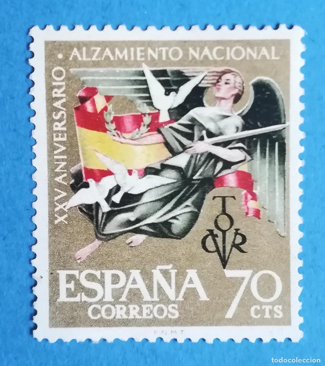 Sellos: XXV Aniversario Alzamiento Nacional. Alegor&iacute;a de la Paz. Edifil 1353.. Nuevo sin fijasellos.