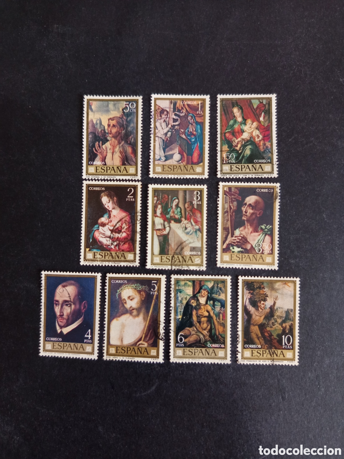 Sellos: Espa&ntilde;a, 1970. D&iacute;a del Sello. Luis de Morales. Edifil 1963/72. Pedido m&iacute;nimo 3 &euro;. Ver fotos.