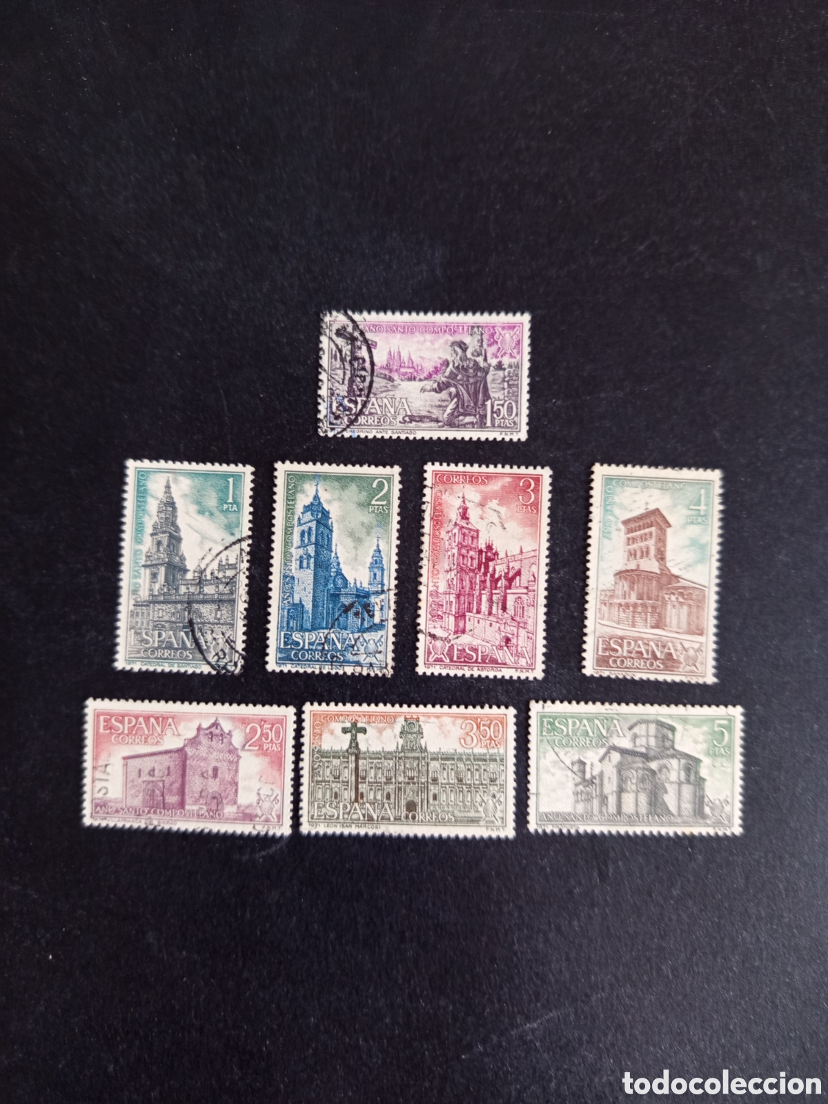 Sellos: Espa&ntilde;a, 1971. A&ntilde;o Santo Compostelano. Edifil 2063/70. Pedido m&iacute;nimo 3 &euro;. Ver fotos.
