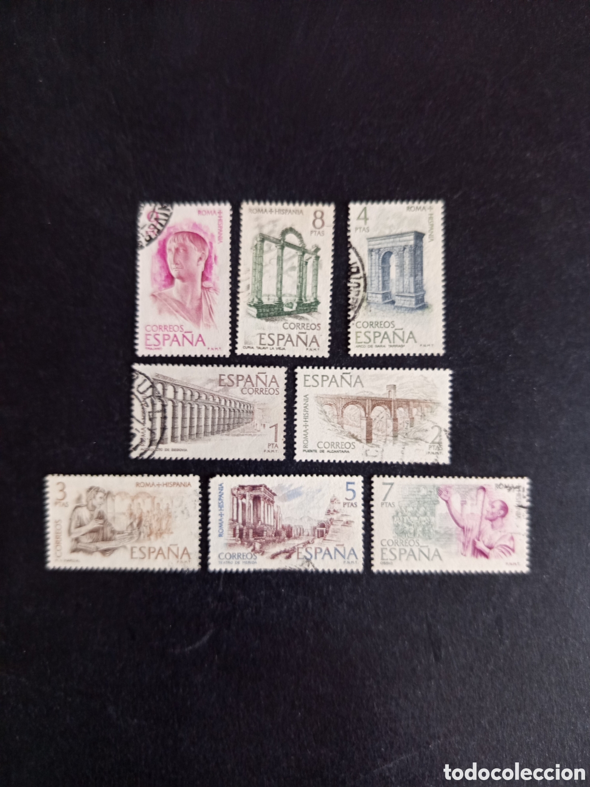 Sellos: Espa&ntilde;a, 1974. Roma-Hispania. Edifil 2184/91. Pedido m&iacute;nimo 3 &euro;. Ver fotos.