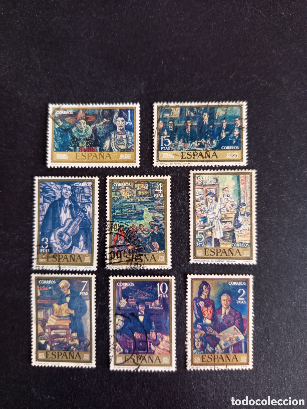 Sellos: Espa&ntilde;a, 1972. D&iacute;a del Sello. Solana. Edifil 2077/84. Pedido m&iacute;nimo 3 &euro;. Ver fotos.
