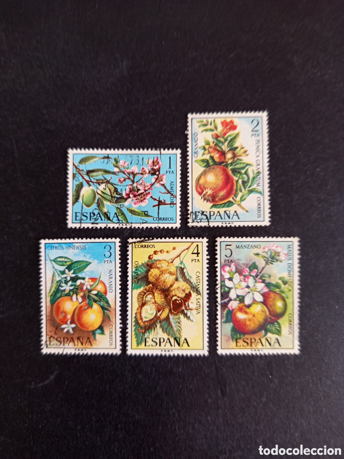 Sellos: Espa&ntilde;a, 1975. Flora. Frutos. Edifil 2254/8. Pedido m&iacute;nimo 3 &euro;. Ver fotos.