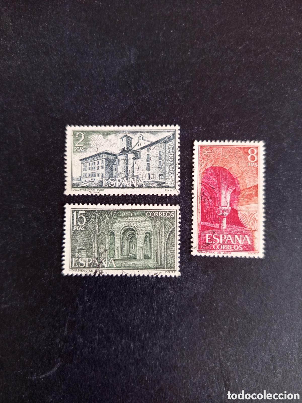 Sellos: Espa&ntilde;a, 1974. Monasterio de Leyre. Edifil 2229/31. Pedido m&iacute;nimo 3 &euro;. Ver fotos.