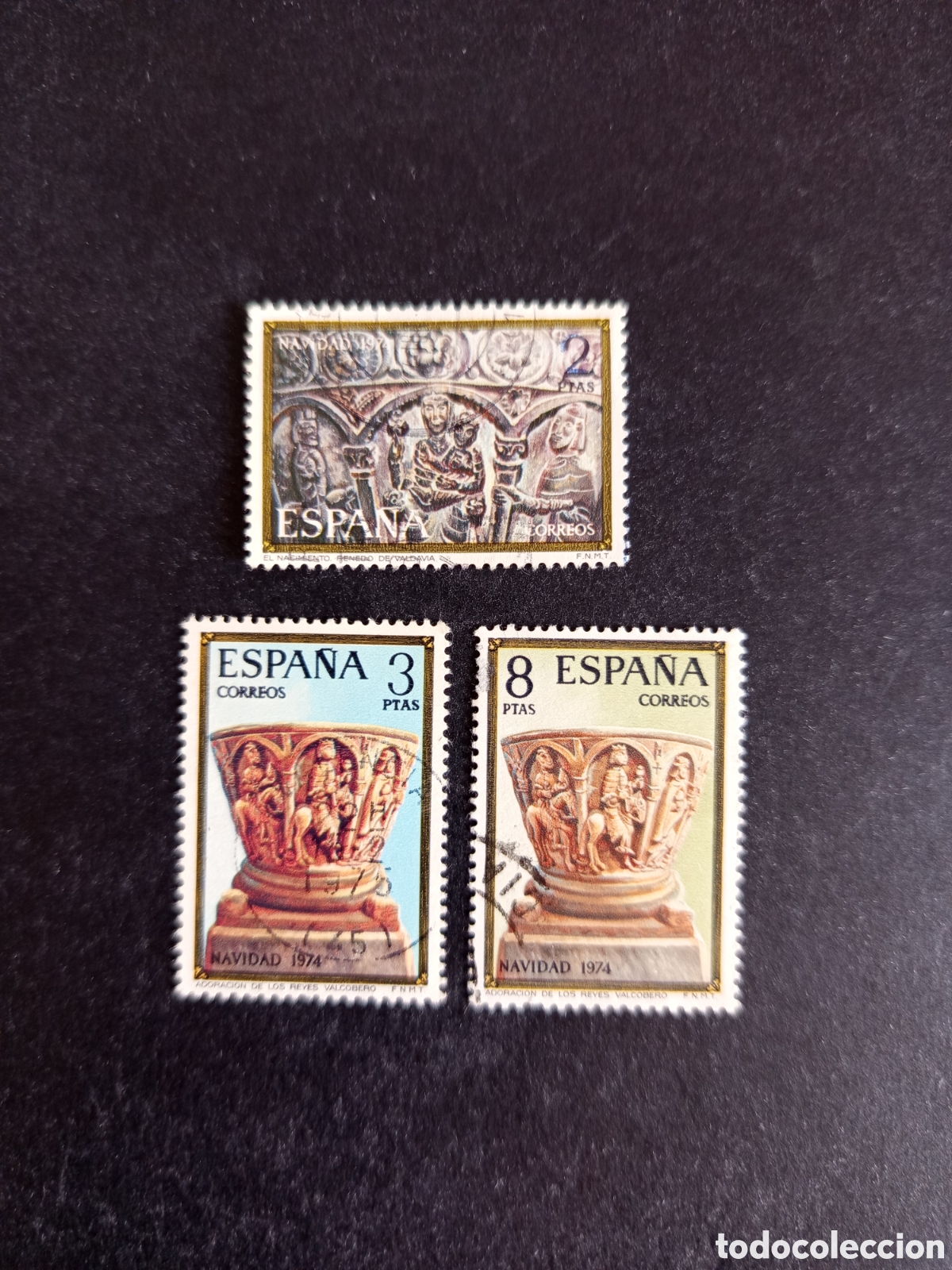 Sellos: Espa&ntilde;a, 1974. Navidad. Edifil 2217/9. Pedido m&iacute;nimo 3 &euro;. Ver fotos. El lote es el que se muestra