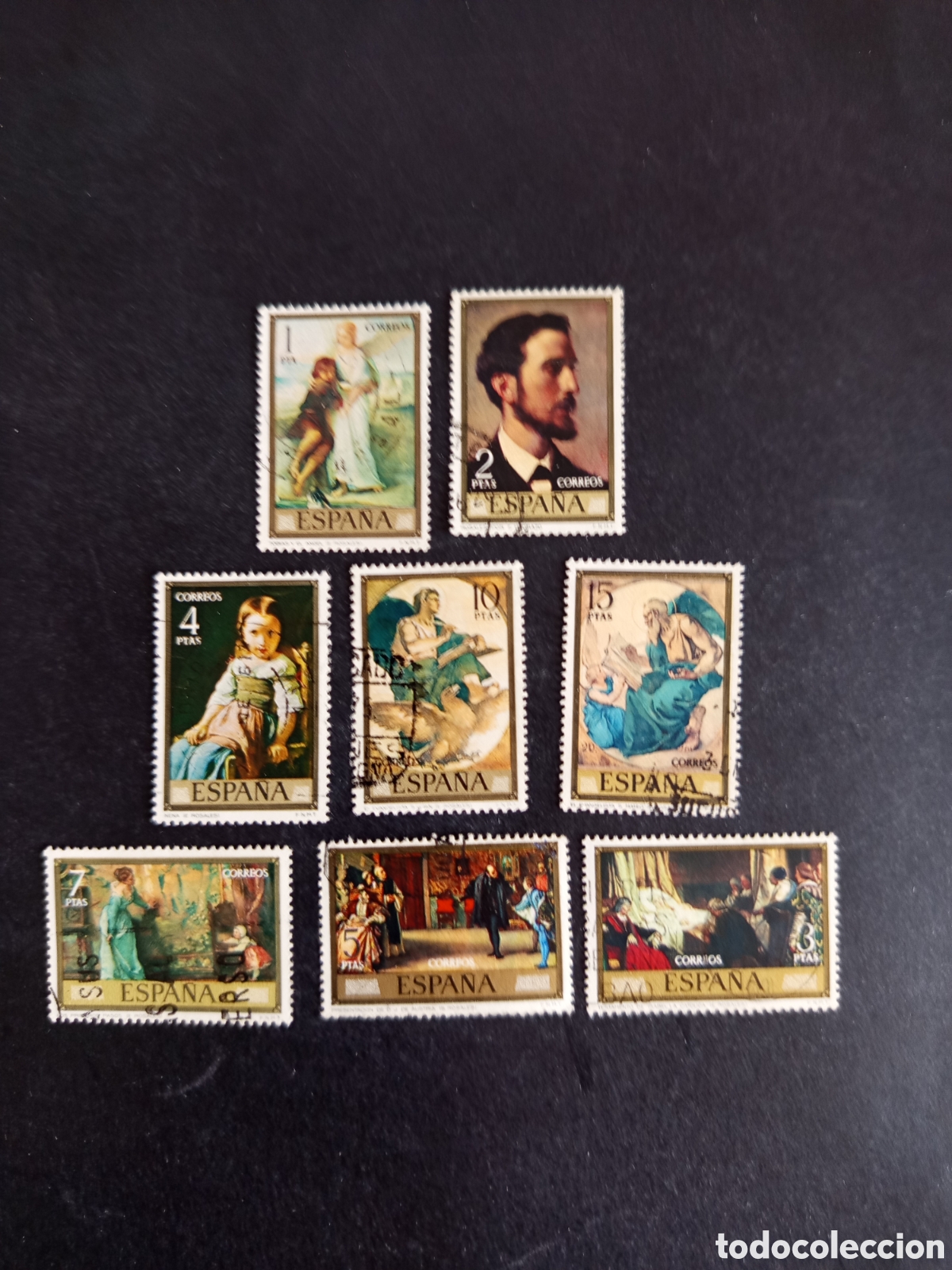 Sellos: Espa&ntilde;a, 1974. D&iacute;a del Sello. E. Rosales. Edifil 2203/10. Pedido m&iacute;nimo 3 &euro;. Ver fotos.