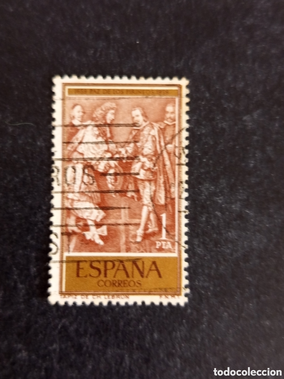 Sellos: Espa&ntilde;a, 1959. III Centenario Tratado Paz de los Pirineos. Edifil 1249. Pedido m&iacute;nimo 3 &euro;. Ver fotos.