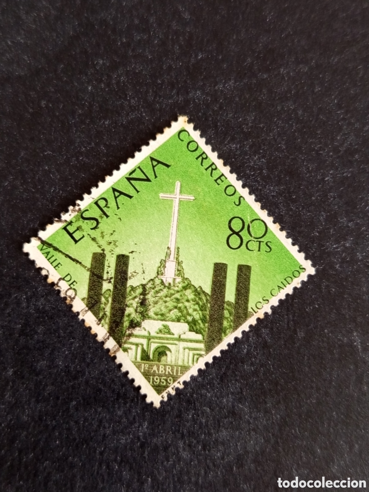 Sellos: Espa&ntilde;a, 1959. Monasterio Sta. Cruz Valle de los Ca&iacute;dos. Edifil 1248. Pedido m&iacute;nimo 3 &euro;. Ver fotos.