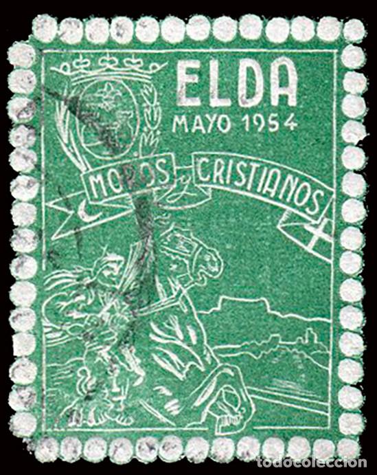 Sellos: Alicante - Vi&ntilde;etas - S/Cat o - 1954 - &rdquo;Elda - Moros y Cristianos&rdquo;