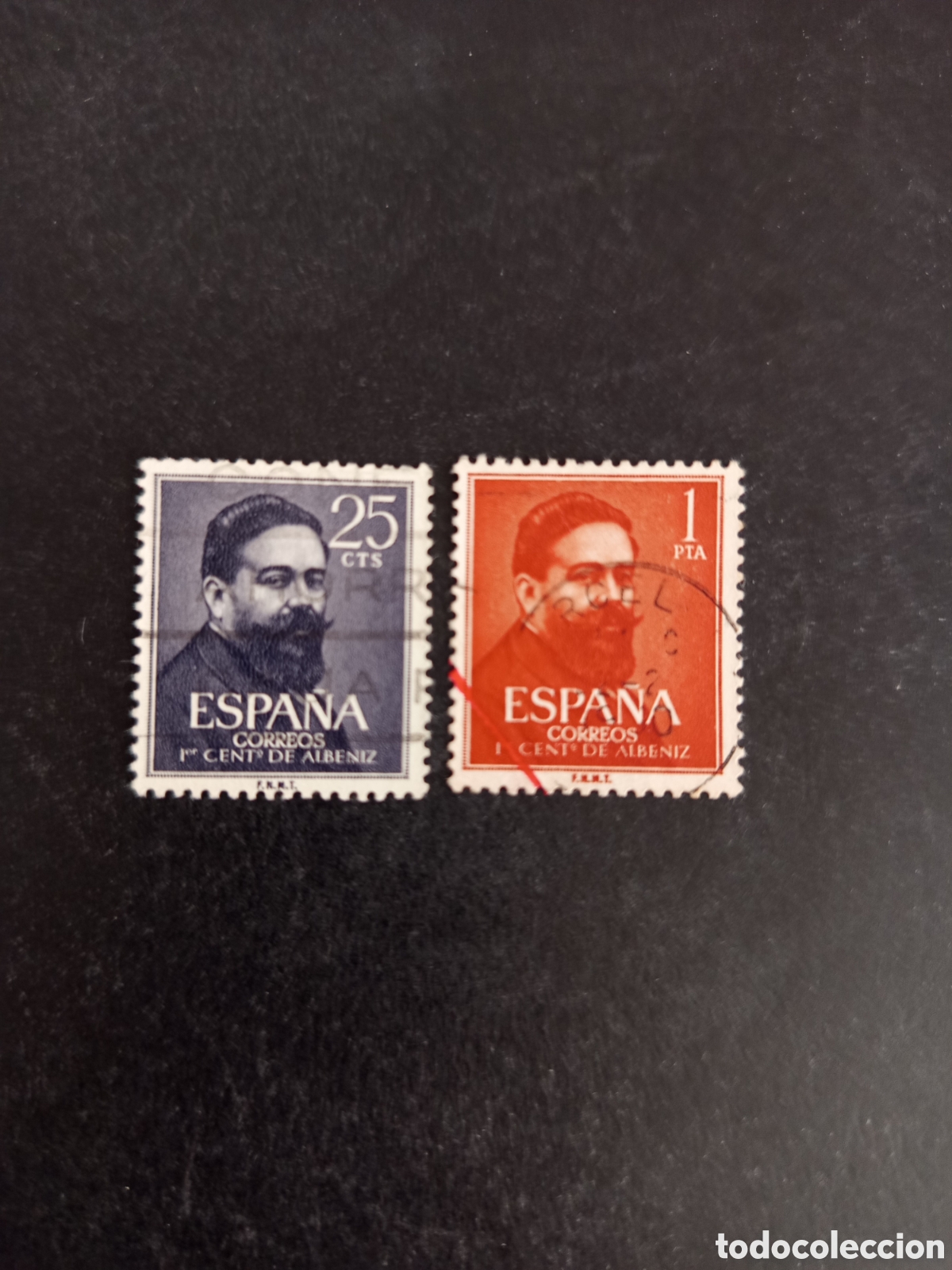 Sellos: Espa&ntilde;a, 1960. Isaac Alb&eacute;niz. Edifil 1320/1. Pedido m&iacute;nimo 3 &euro;. Ver fotos.