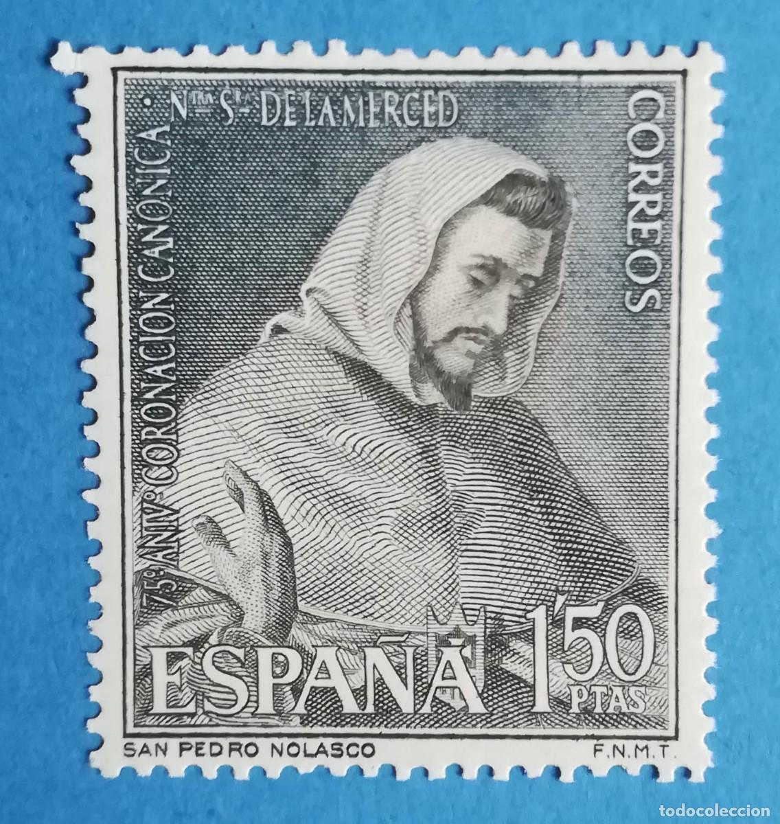 Sellos: Nuestra Se&ntilde;ora de la Merced. San Pedro Nolasco. Edifil 1524. Nuevo sin fijasellos.
