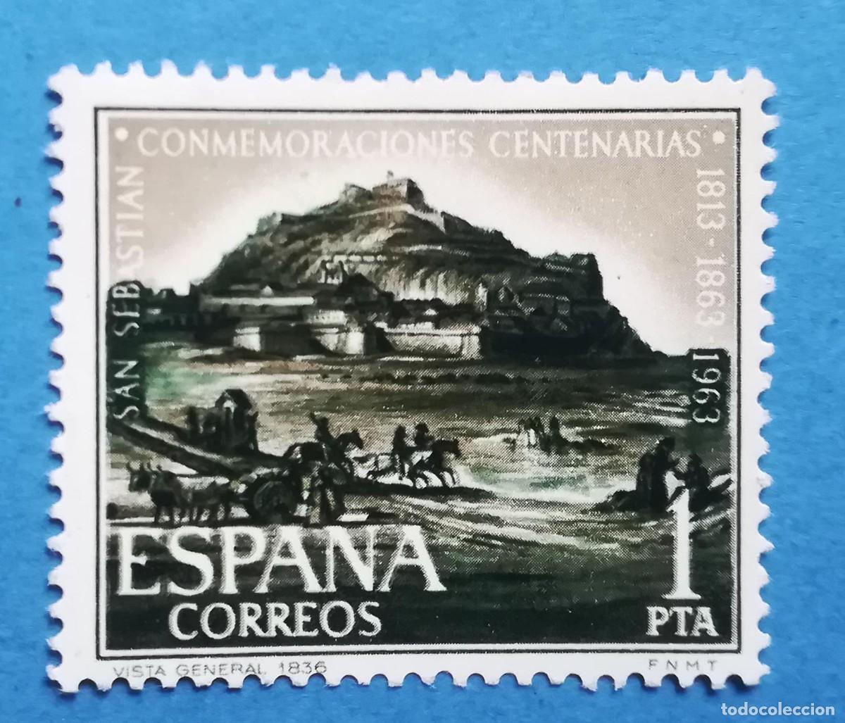 Sellos: Conmemoraciones Centenarias de San Sebasti&aacute;n. Vista general 1836. Edifil 1518. Sin fijasellos