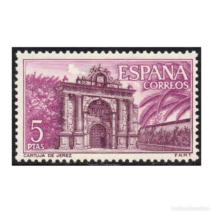 Sellos: Espa&ntilde;a 1966 [SLL] Monasterio de La Cartuja de Jerez. 5 PTAS (MNH)