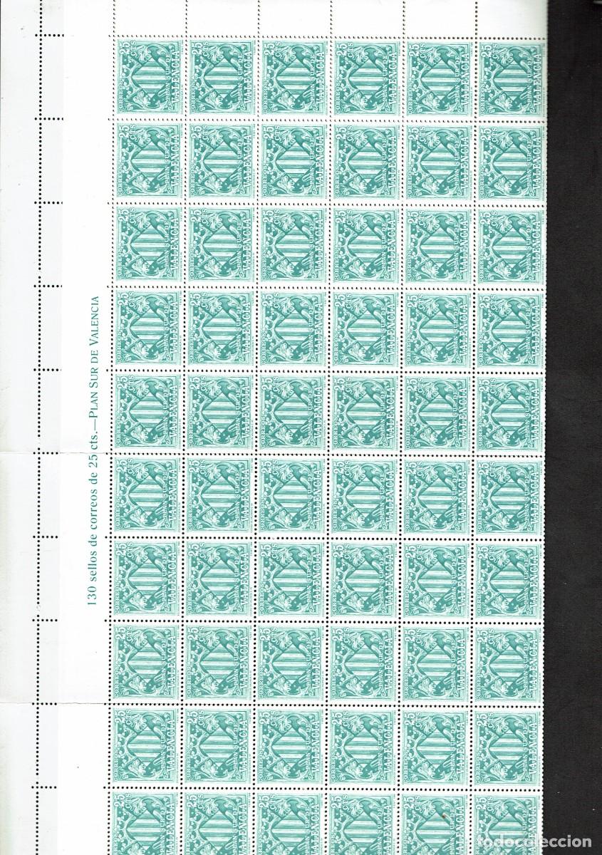 Sellos: PLAN SUR DE VALENCIA 1985 - 1 HOJAS COMPLETAS (130 SELLOS (N&ordm; 11) NUEVOS)