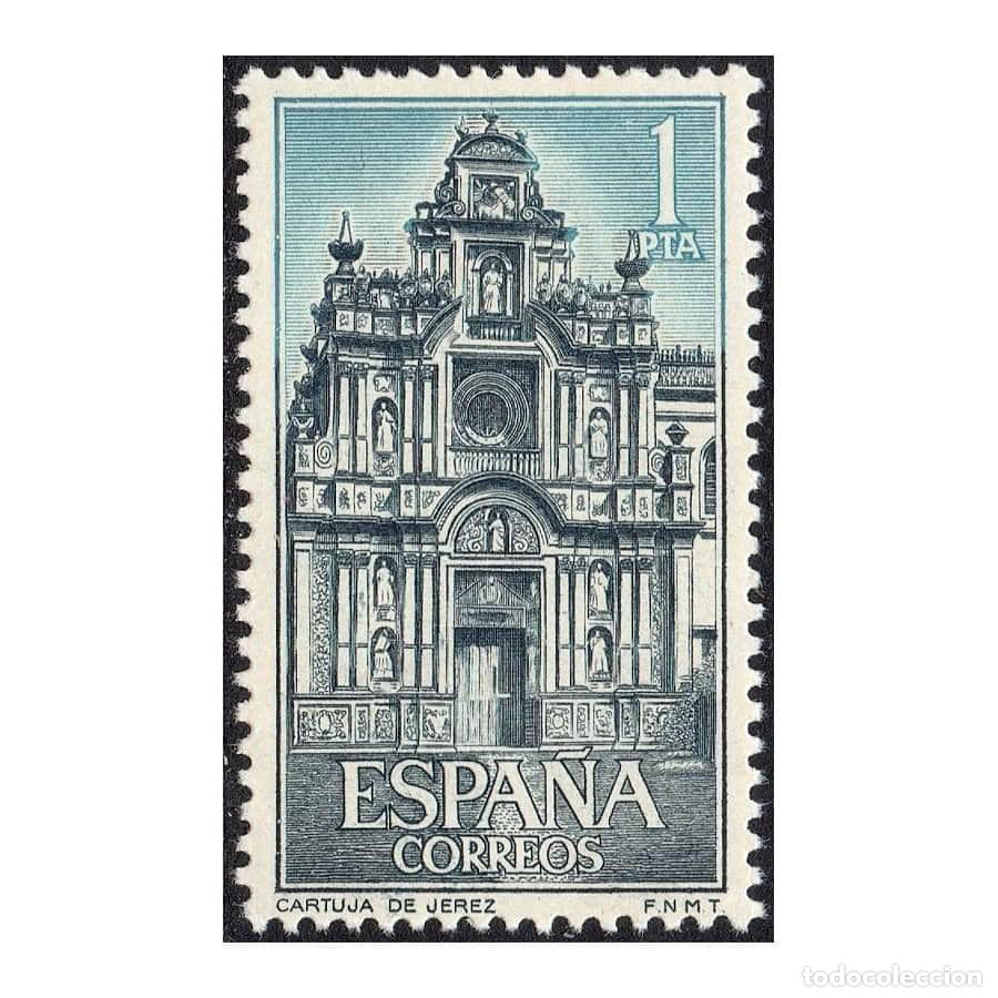 Sellos: Espa&ntilde;a 1966 [SLL] Monasterio de La Cartuja de Jerez. 1 PTS (MNH)