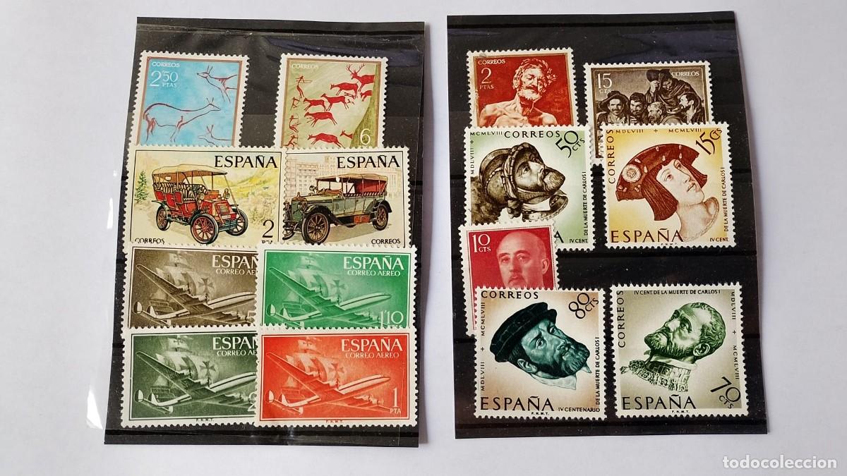 Stamps: Lote Sellos de Espa&ntilde;a Nuevos montados en filoestuche. Los de la fotograf&iacute;a.