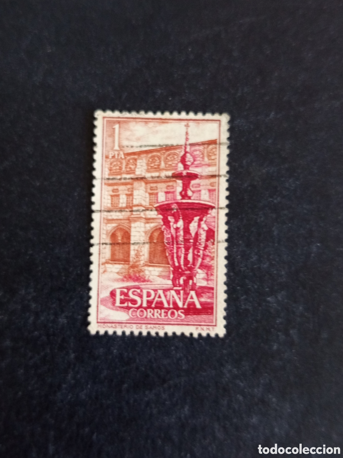 Sellos: Espa&ntilde;a, 1960. Monasterio de Samos. Edifil 1322. Pedido m&iacute;nimo 3 &euro;. Ver fotos.