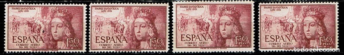 Sellos: ESPA&Ntilde;A 1951 - EDIFIL 1099 - 4 SELLOS NUEVOS (**)