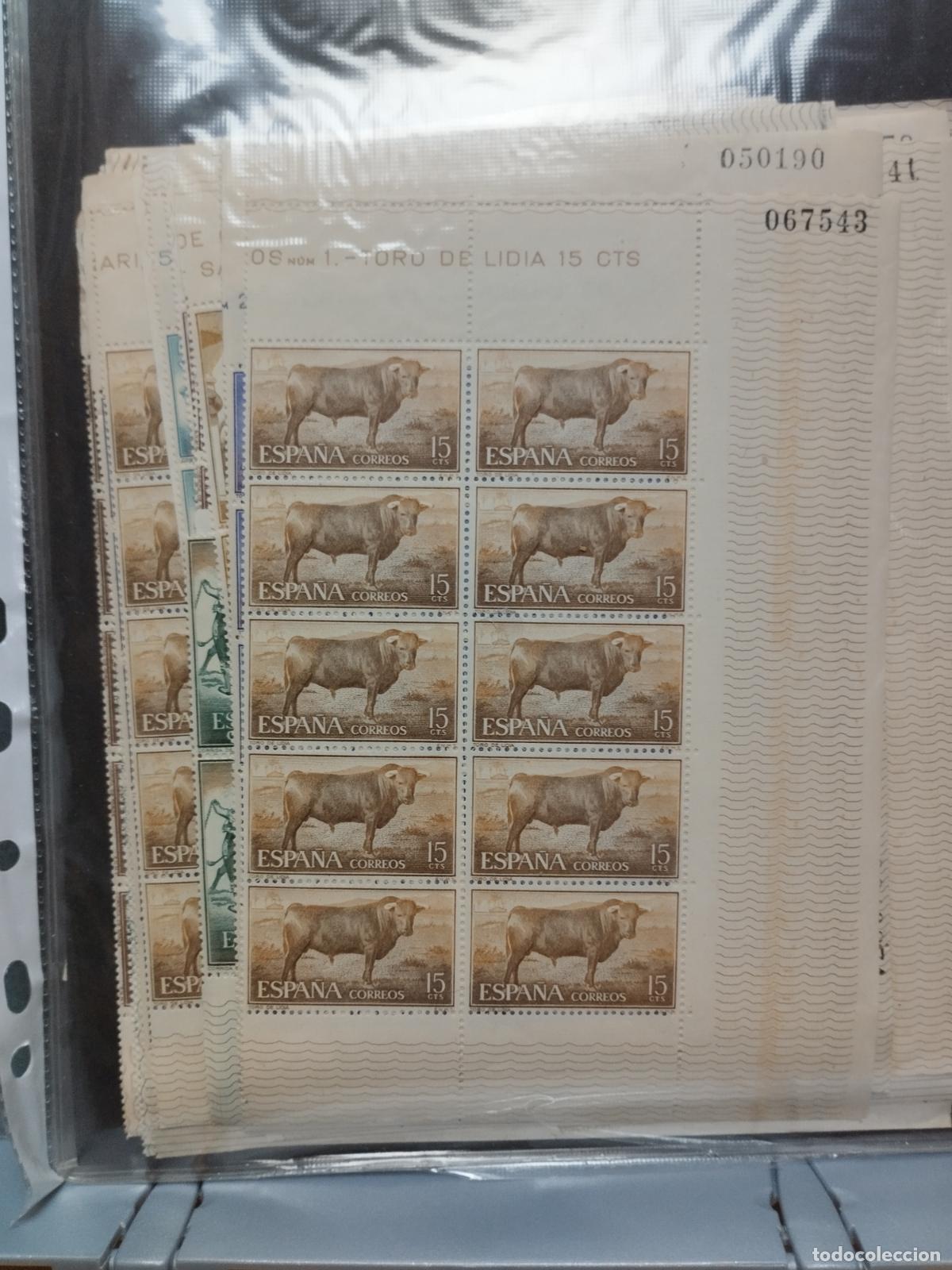 Selos: BZB ESPA&Ntilde;A. EDIFIL 1254/69. TAUROMAQUIA. A&Ntilde;O 1960. 57 SERIES NUEVAS EN BLOQUES.