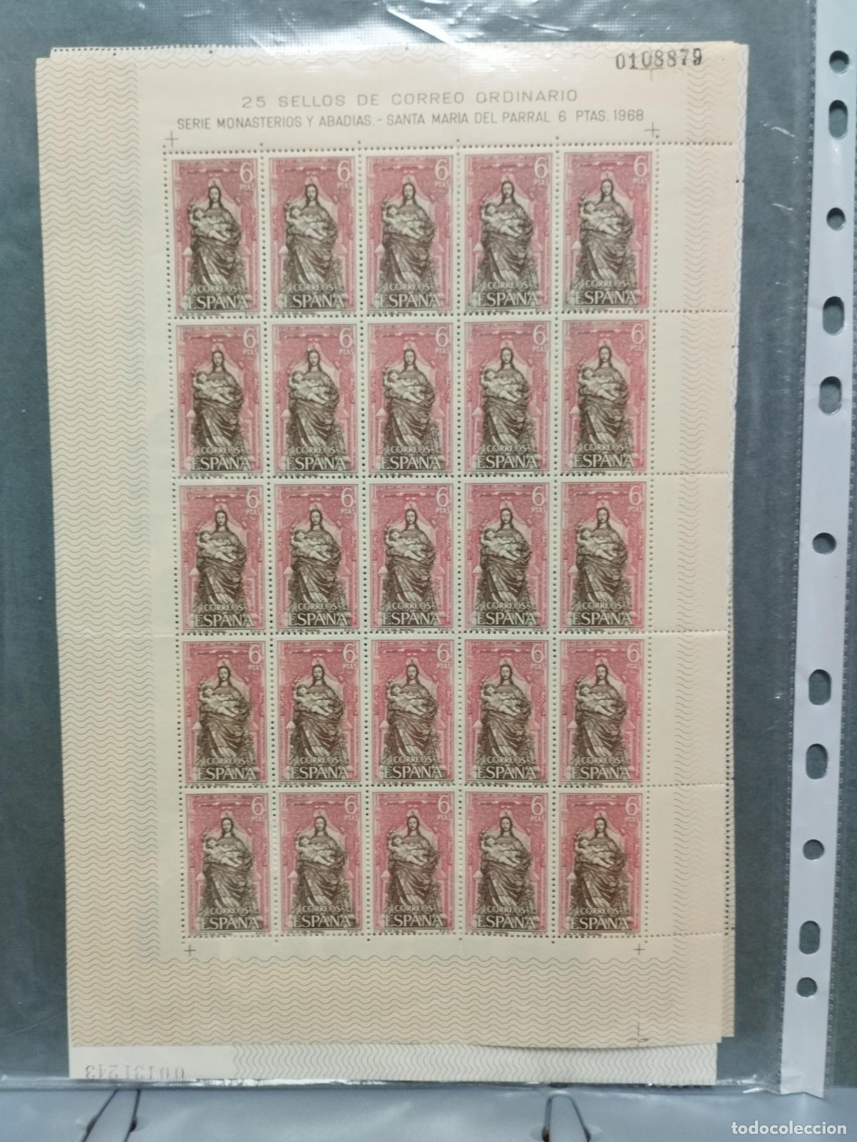 Timbres: BZB ESPA&Ntilde;A. EDIFIL 1894/96. MONASTERIO DEL PARRAL 1968. 25 SERIES NUEVAS EN PLIEGO.