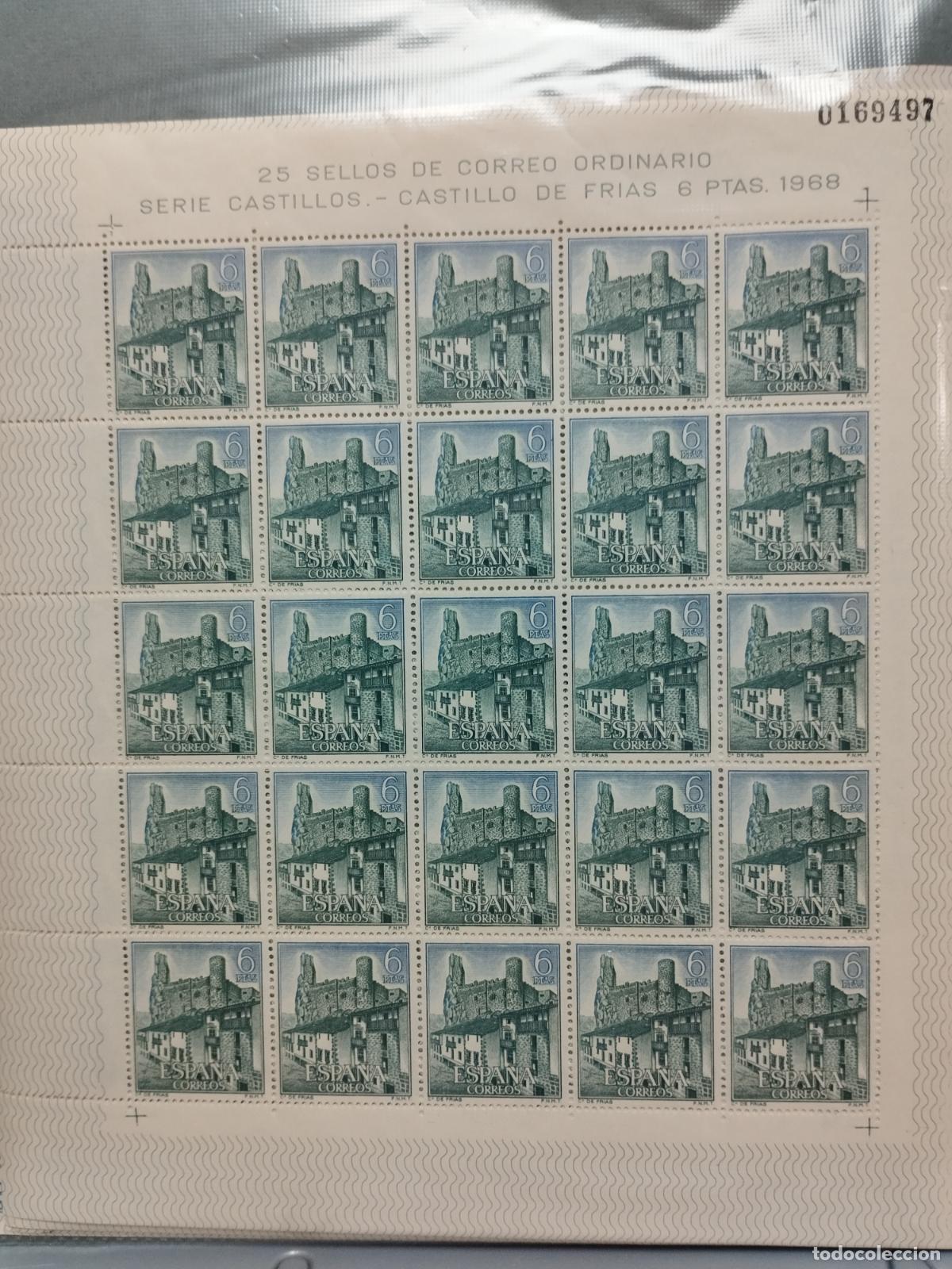 Stamps: BZB ESPA&Ntilde;A. EDIFIL 1880/84. CASTILLOS DE ESPA&Ntilde;A 1968. 50 SERIES NUEVAS EN PLIEGOS.