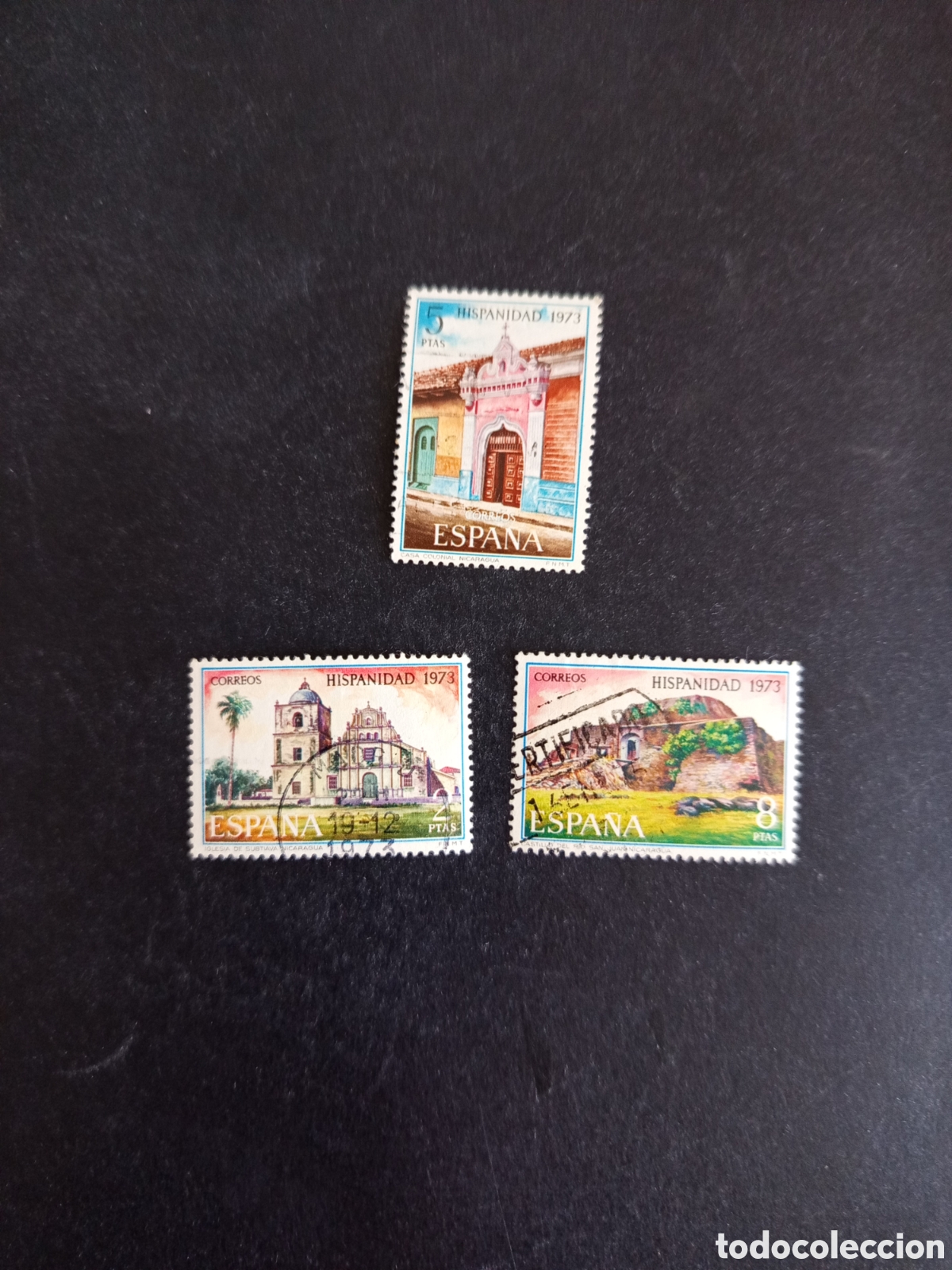 Sellos: Espa&ntilde;a, 1973. Hispanidad. Nicaragua. Edifil 2155/7. Pedido m&iacute;nimo 3 &euro;. Ver fotos .