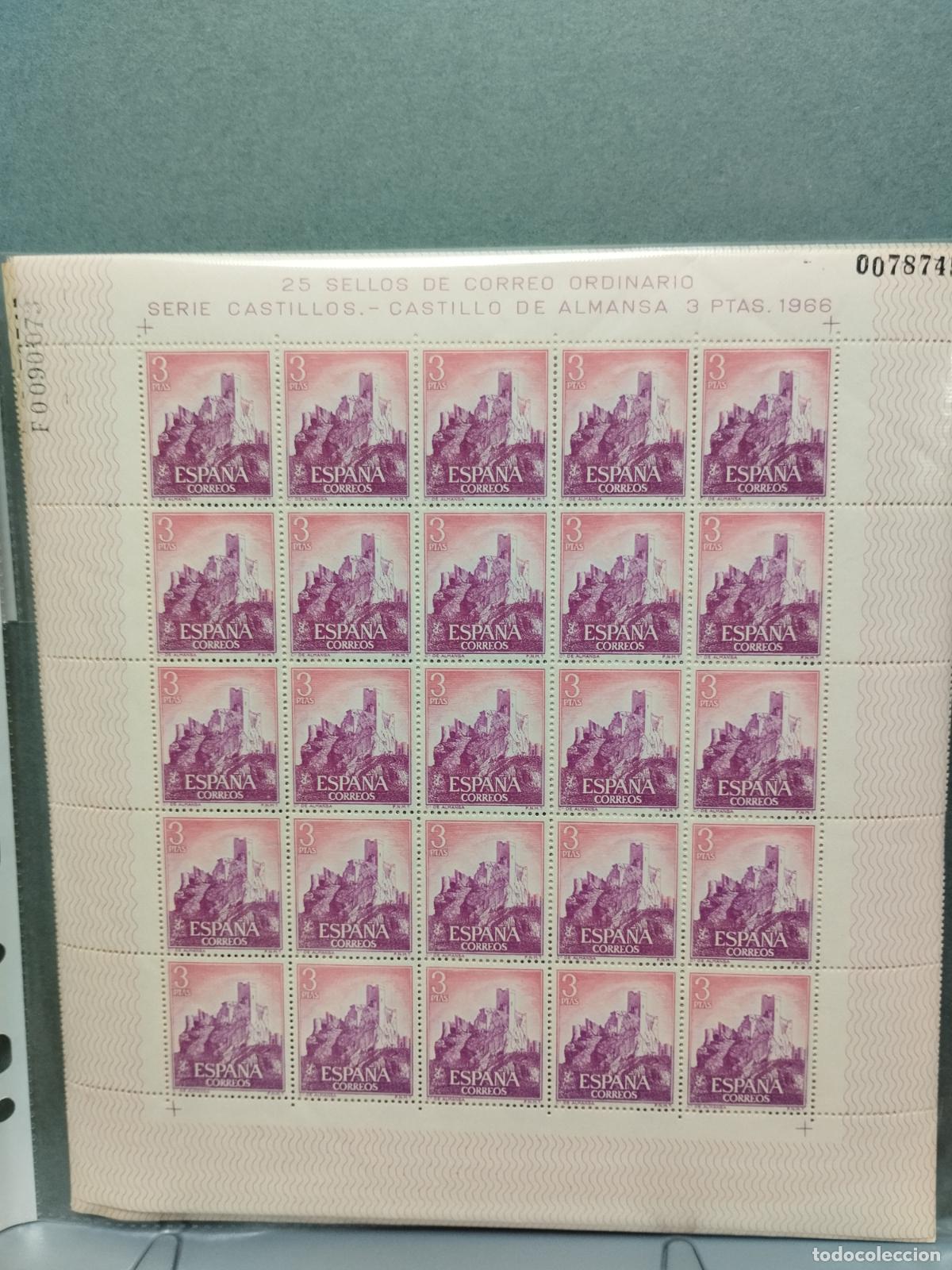 Timbres: BZB ESPA&Ntilde;A. EDIFIL 1738/45. CASTILLOS DE ESPA&Ntilde;A 1966. 25 SERIES NUEVAS EN PLIEGOS.